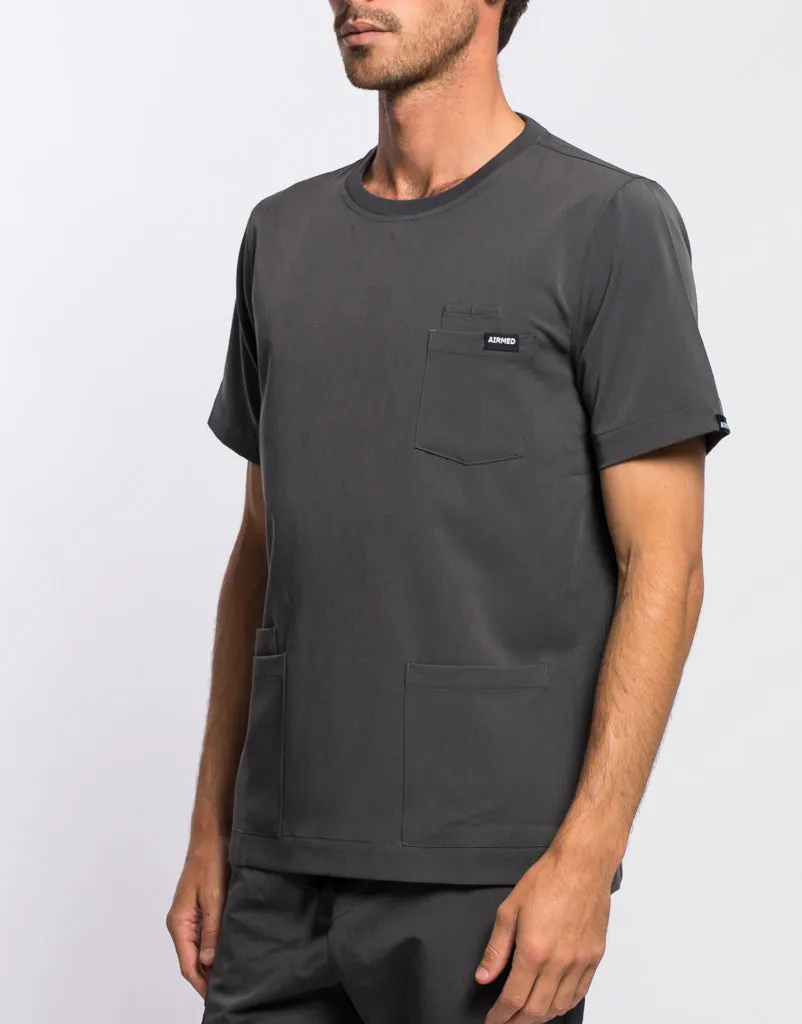 Essential Crewneck Scrub Top - Asphalt