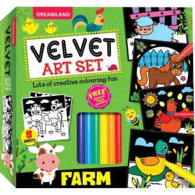 Farm - Velvet Art Set With 10 Free Sketch Pens