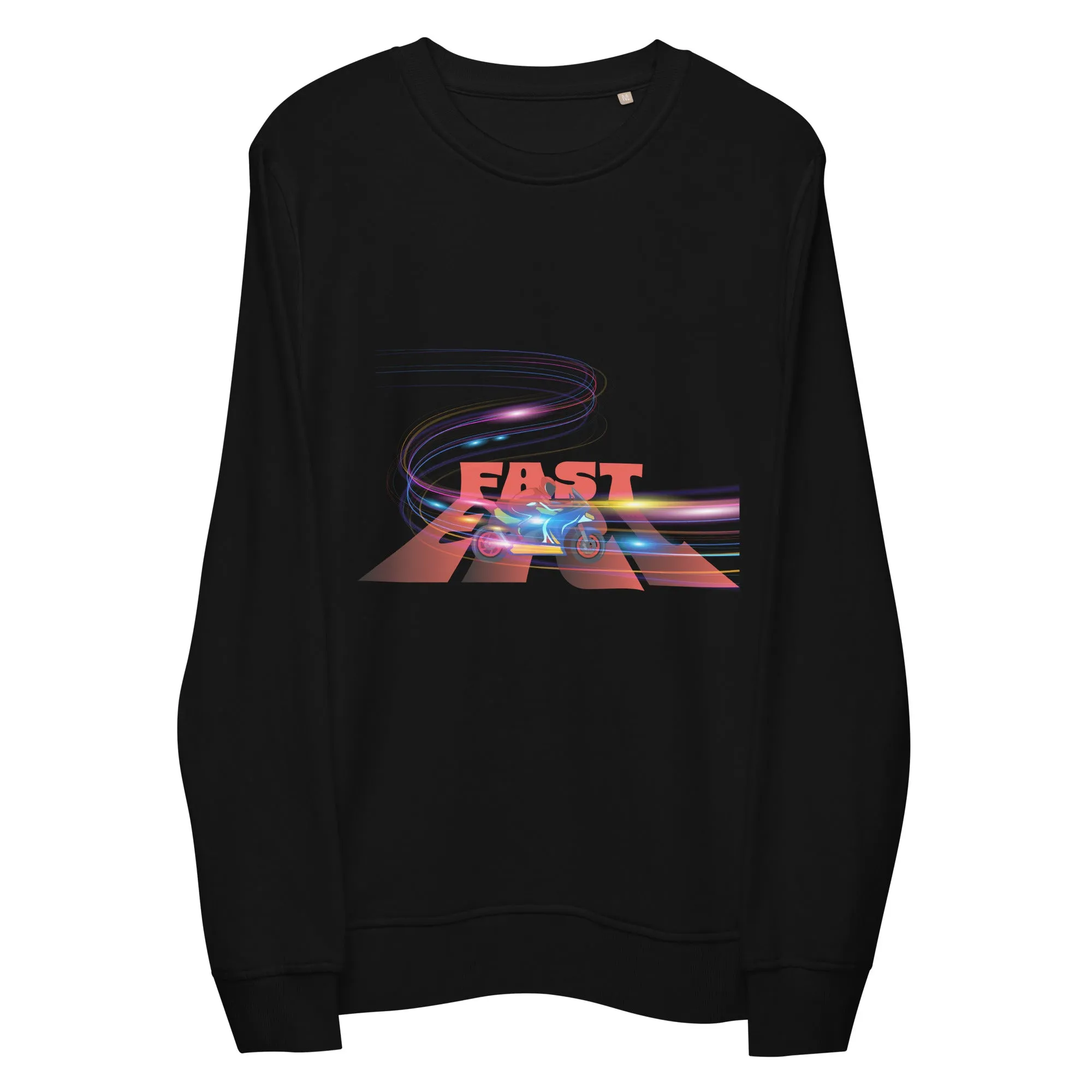 Fast Typography Graphic Men Organic Sweatshirt