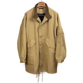 Field parka in tan cotton and poly twill