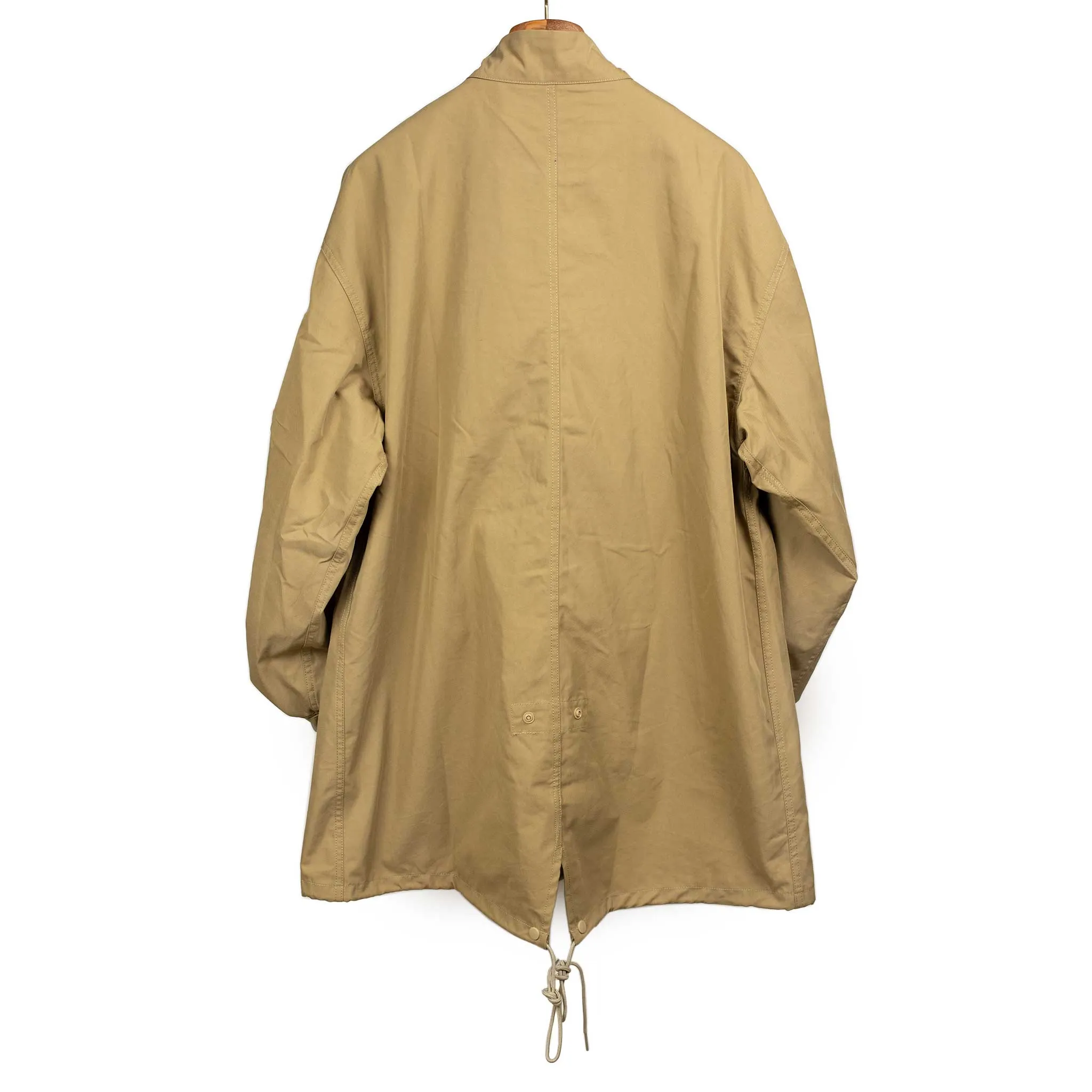 Field parka in tan cotton and poly twill