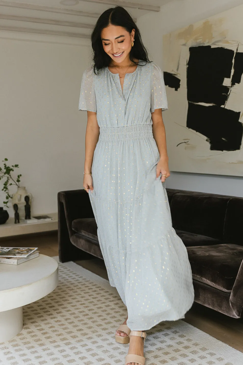 Fiona Maxi Dress in Blue - FINAL SALE