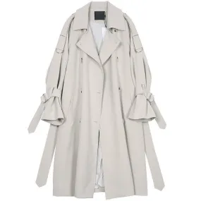 Flared Sleeves Trench Coat For Women