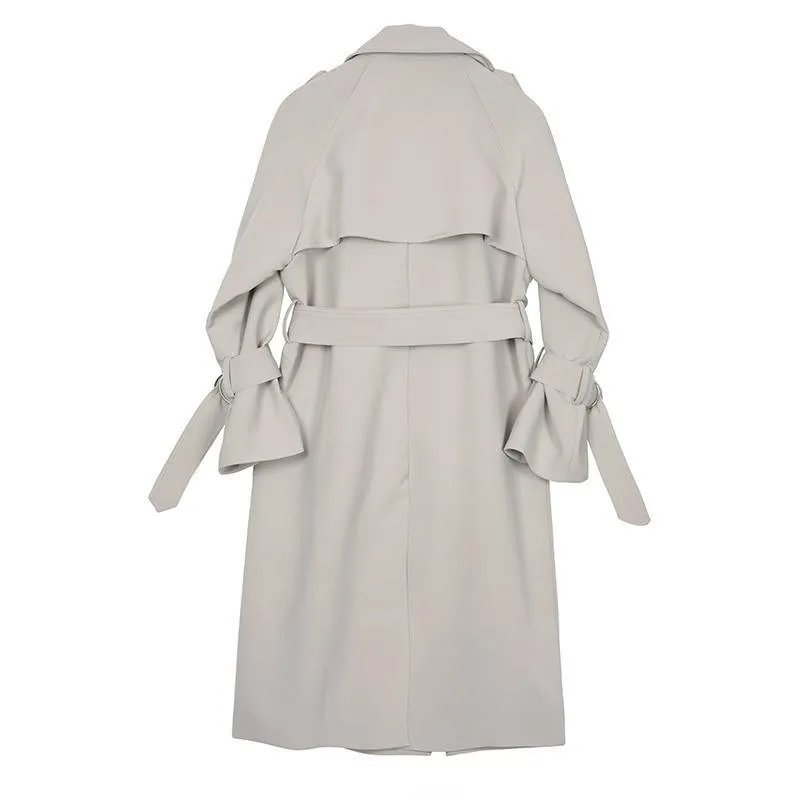 Flared Sleeves Trench Coat For Women