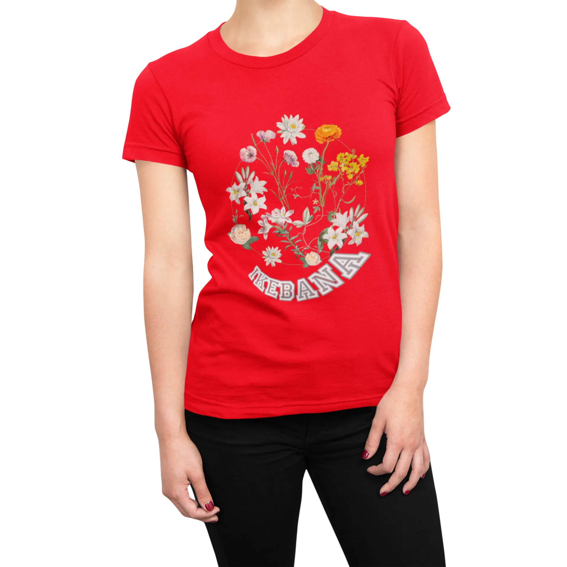 Floral Design T Shirt for Women D71