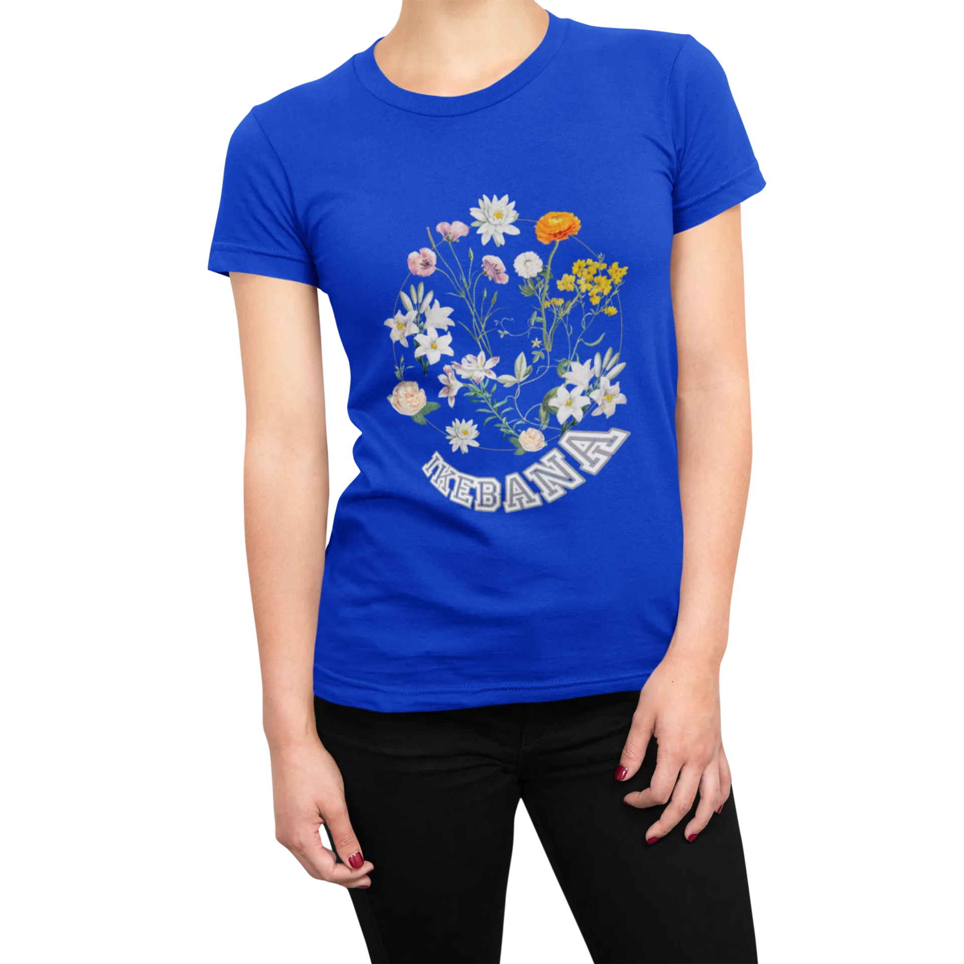 Floral Design T Shirt for Women D71