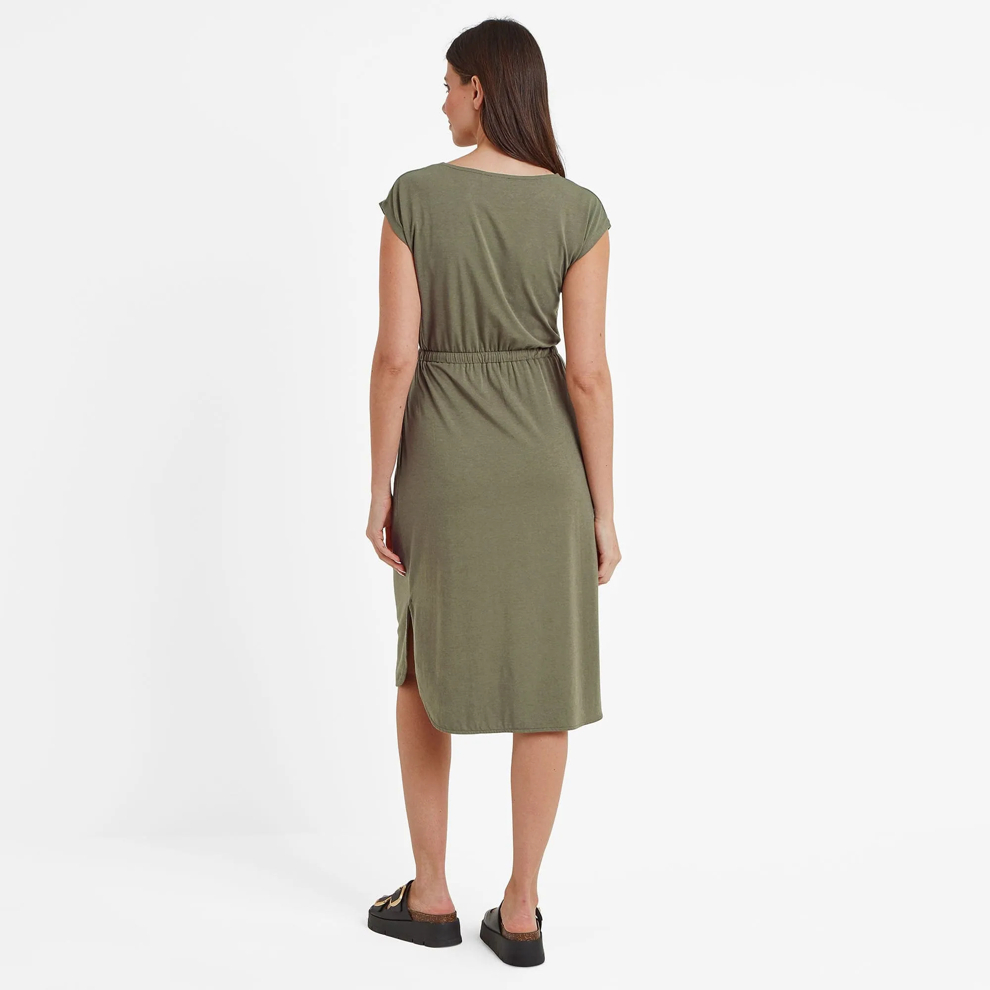 Frankie Womens Jersey Dress - Khaki