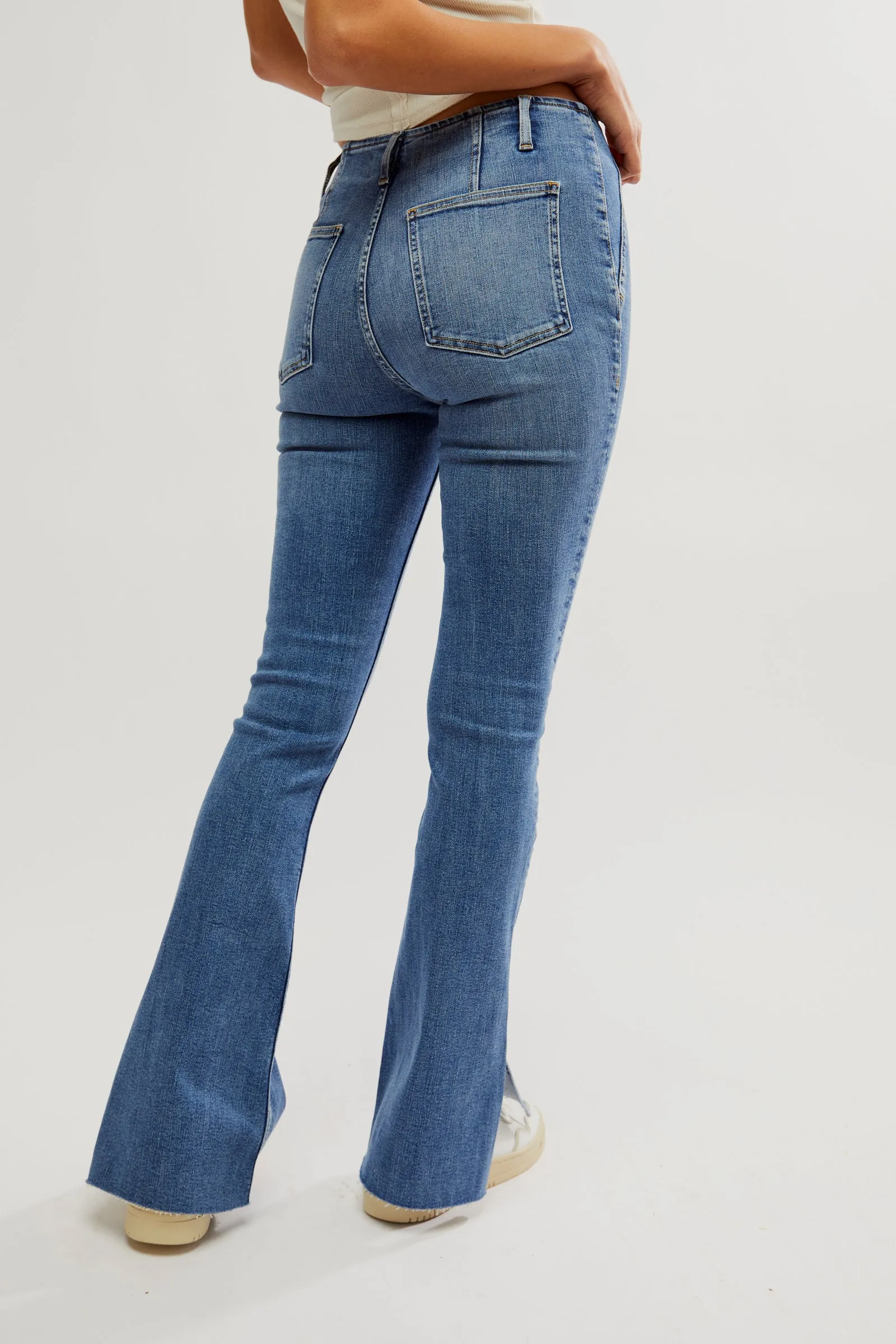 Free People Level Up Bootcut- Sunburst Blue