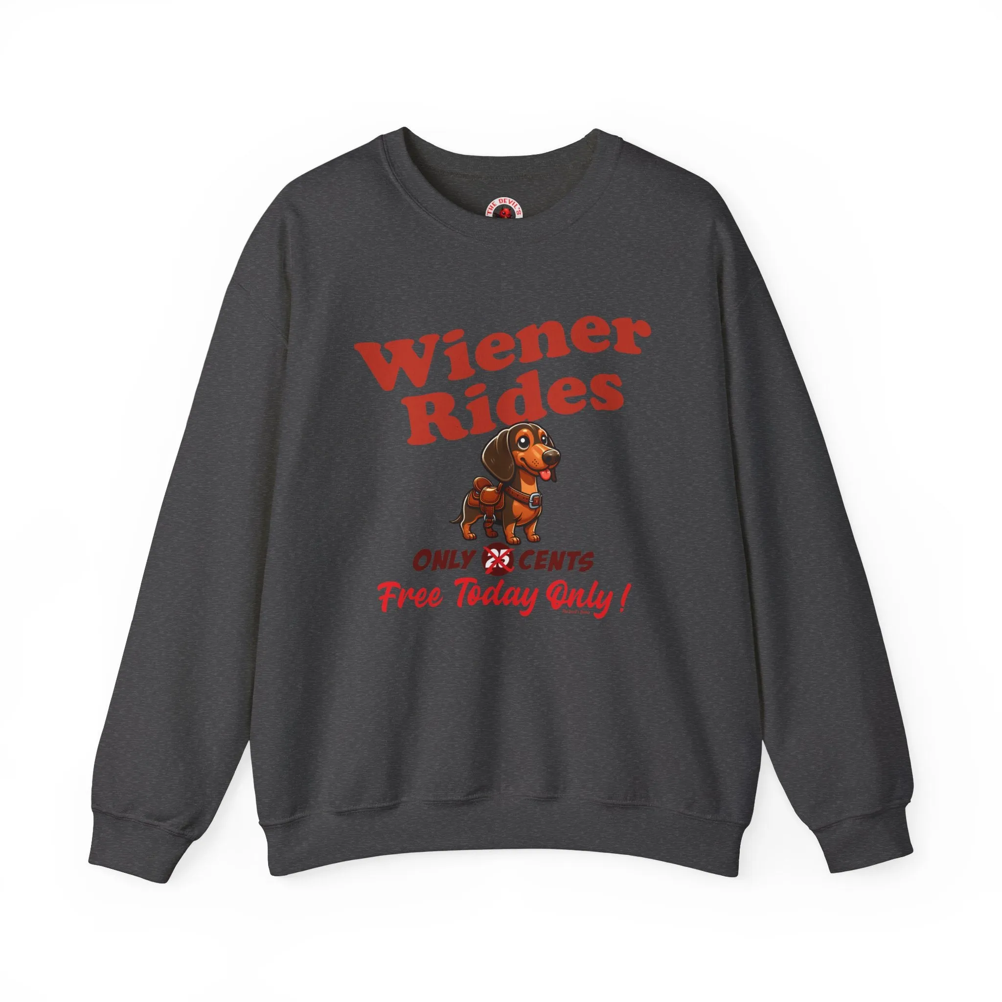 Free Wiener Rides Crewneck Sweatshirt