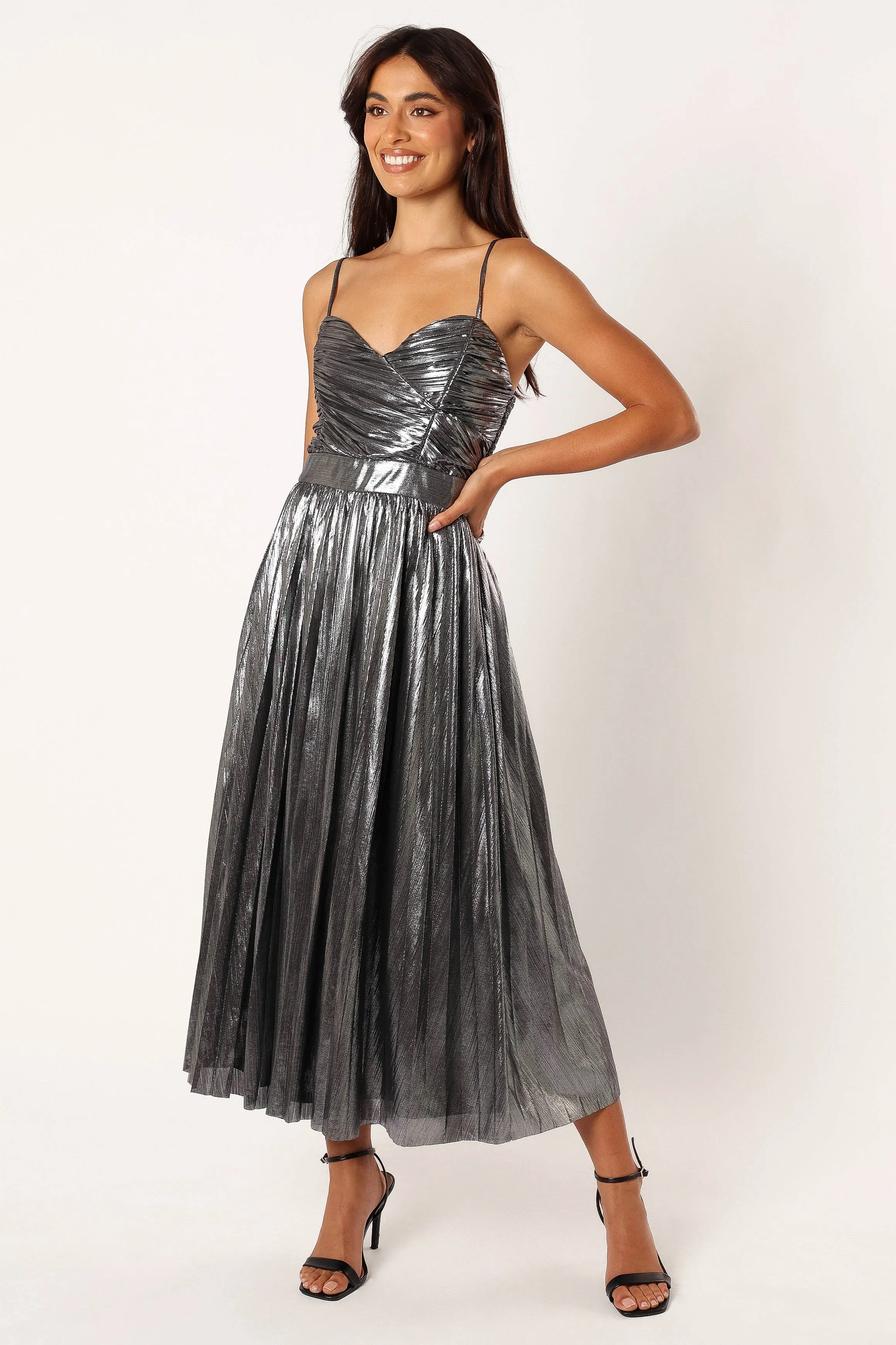 Gaia Maxi Dress - Silver