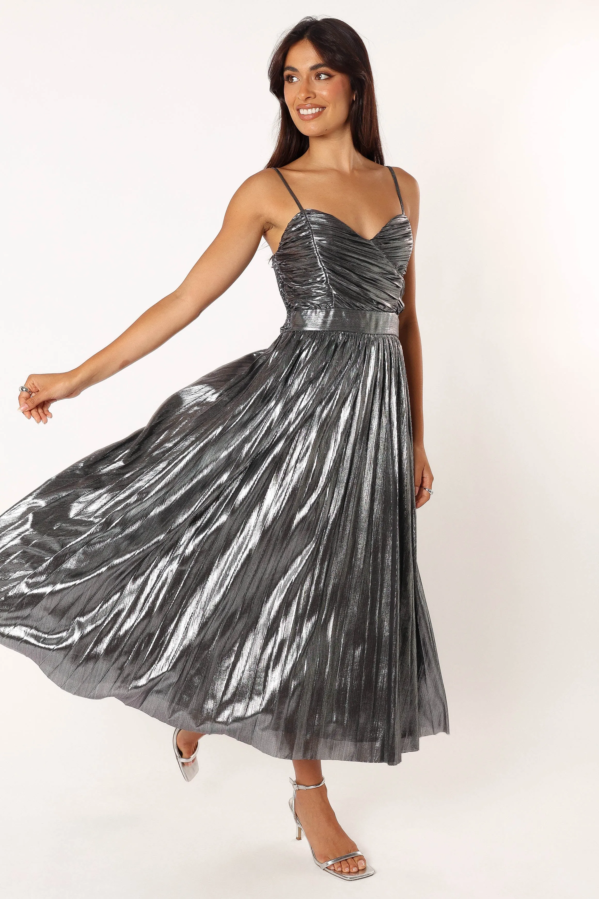 Gaia Maxi Dress - Silver