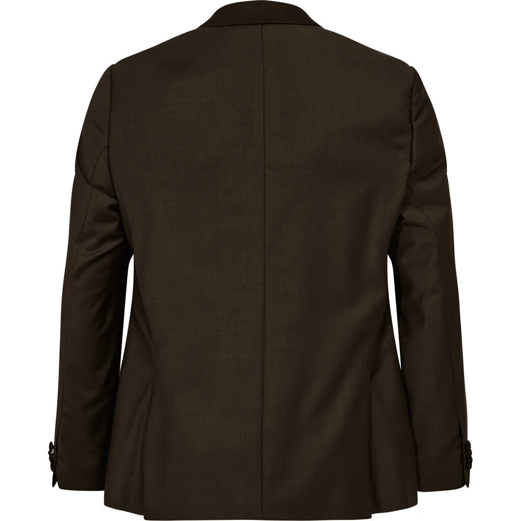 Gatsby Tuxedo Blazer - DBR Dark Brown