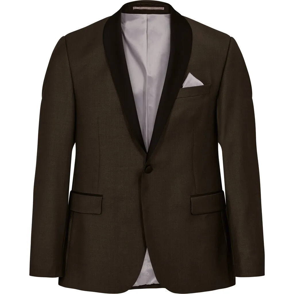 Gatsby Tuxedo Blazer - DBR Dark Brown