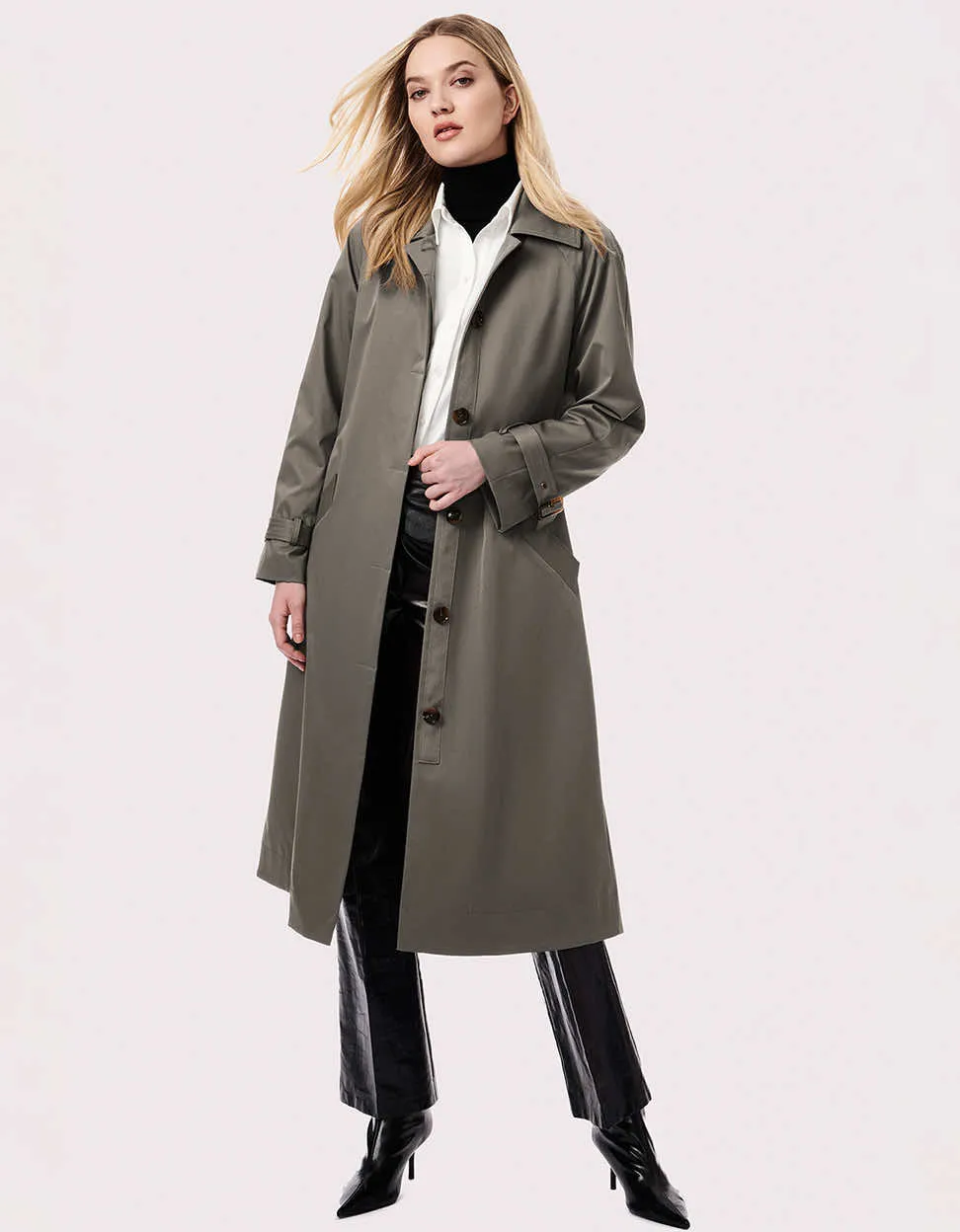 Getaway Belted Long Rain Coat