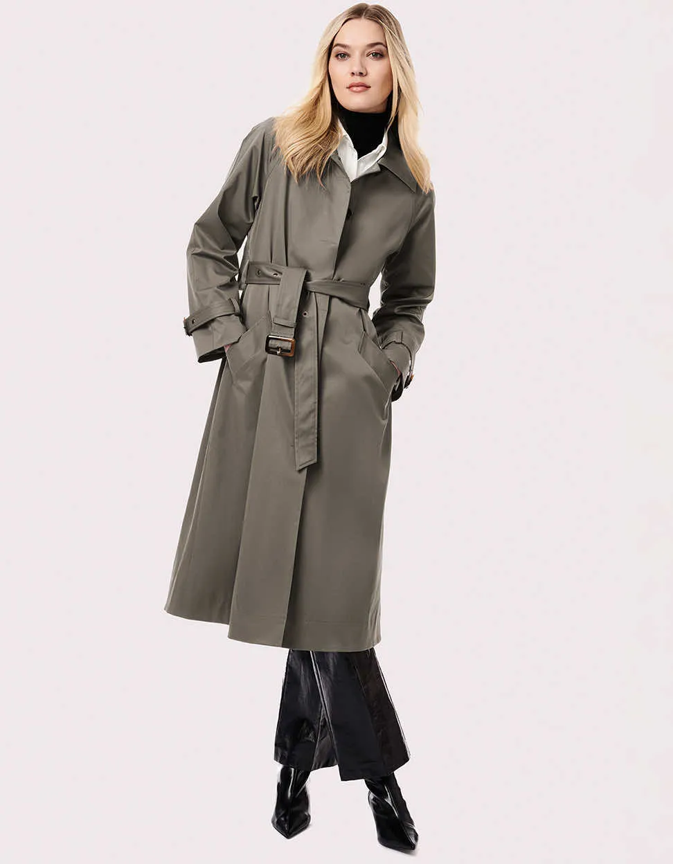 Getaway Belted Long Rain Coat