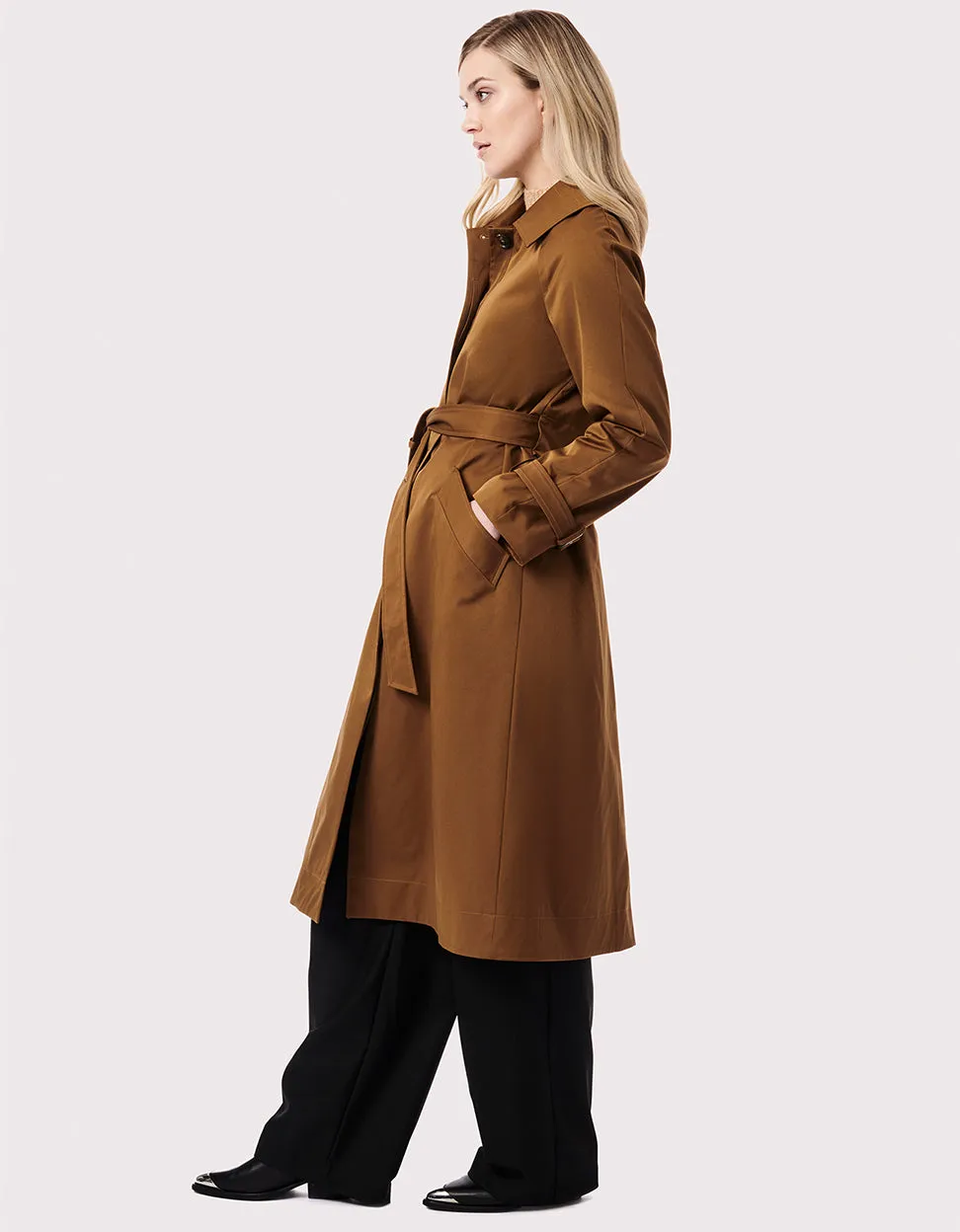 Getaway Belted Long Rain Coat