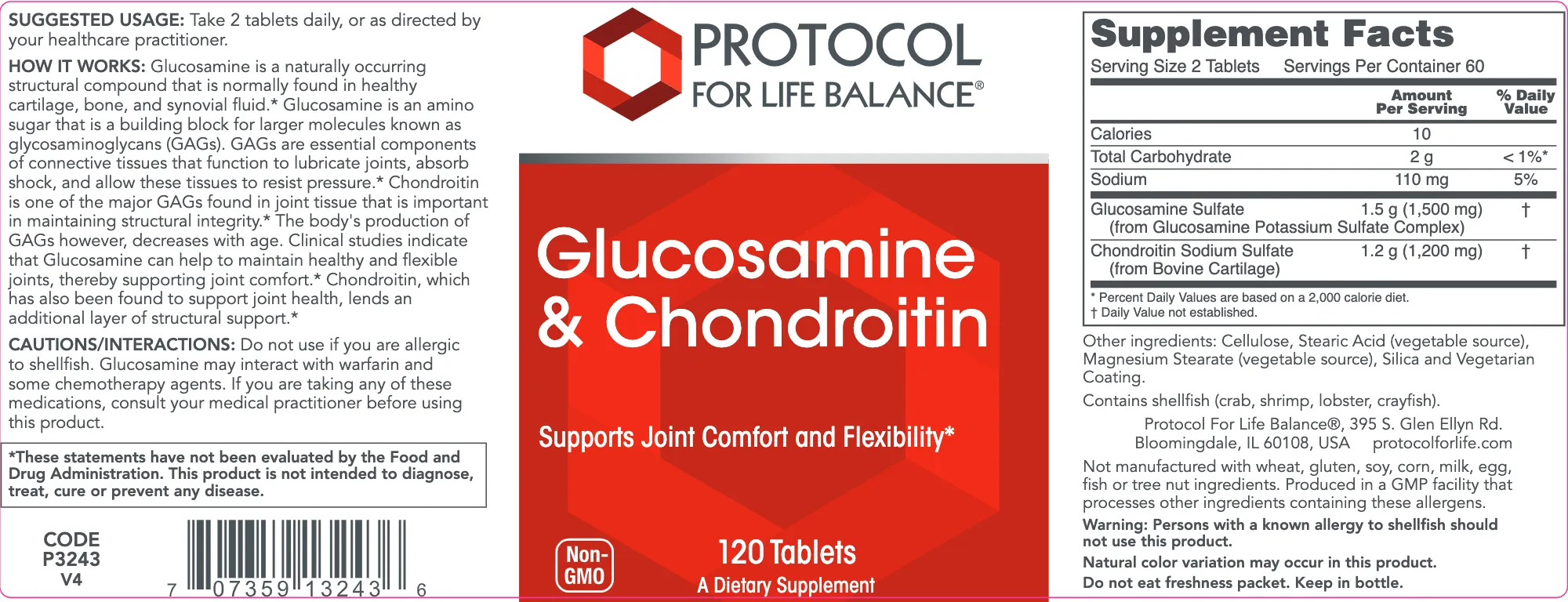 Glucosamine & Chondroitin Ex Str 120 tabs -Special Order