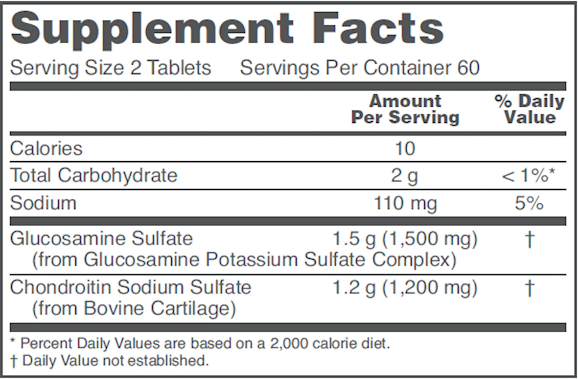 Glucosamine & Chondroitin Ex Str 120 tabs -Special Order