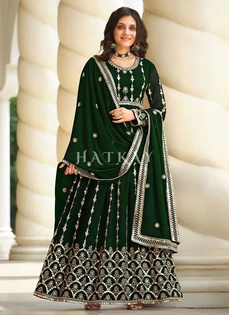 Green Wedding Anarkali Suit