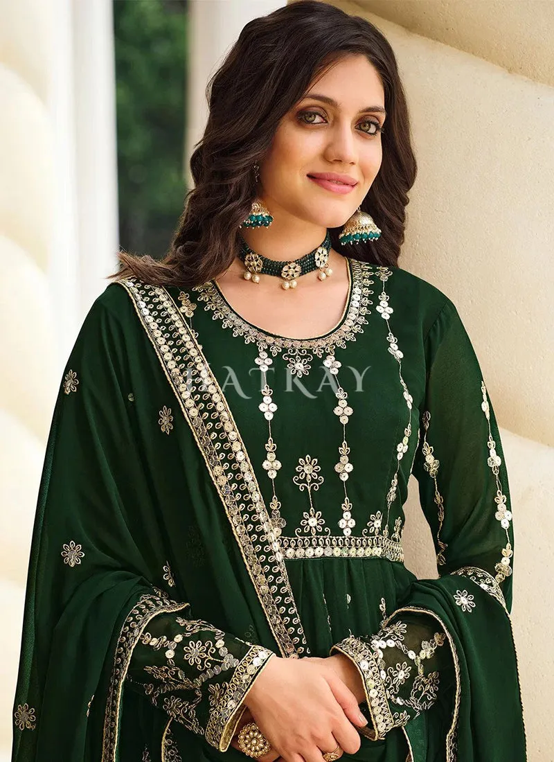 Green Wedding Anarkali Suit