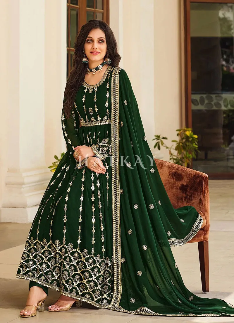 Green Wedding Anarkali Suit