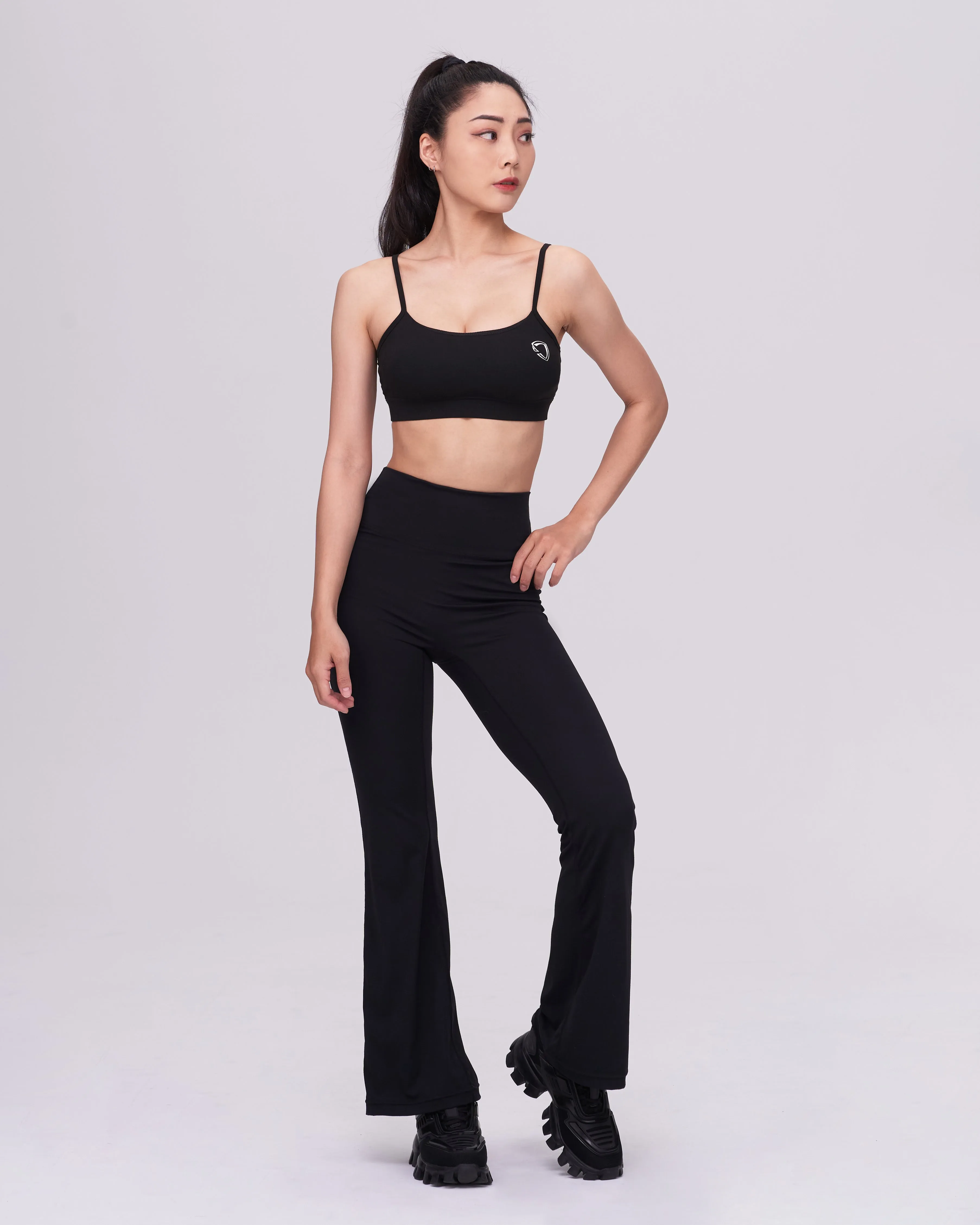 High-Waist Peach Mini-Flared Pant