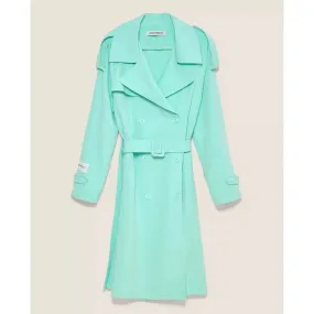 Hinnominate Elegant Light Blue Double-Breasted Trench Coat