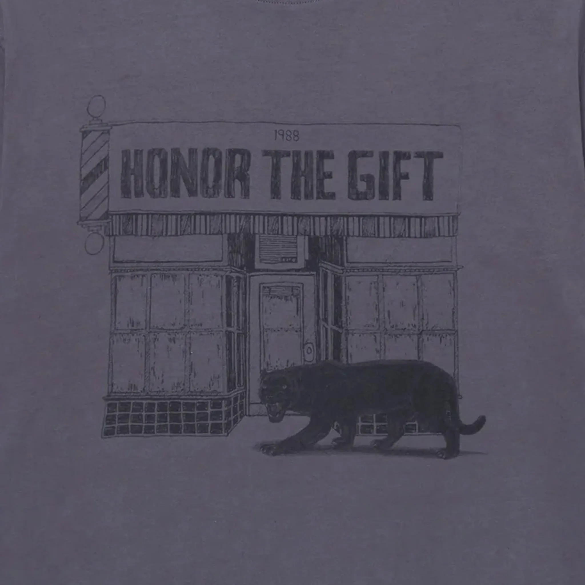 Honor The Gift Barber Shop T-Shirt (Grey)