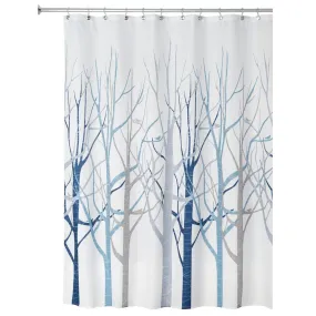 iDesign Forest Shower Curtain 72" x 72" in Blue and Gray