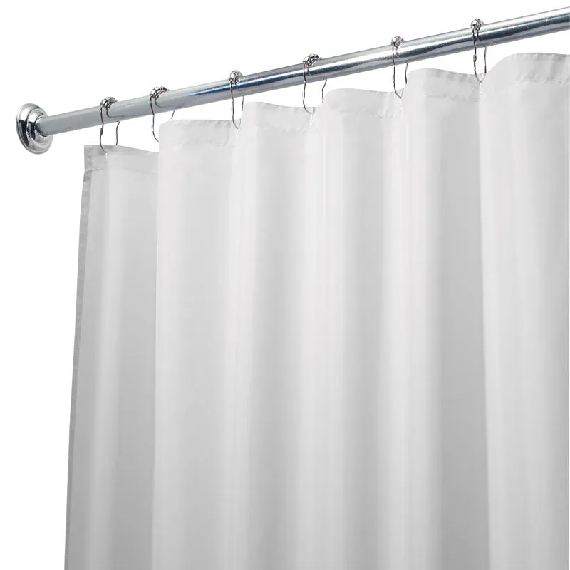 iDesign Poly Shower Curtain or Liner 72" x 84" in White