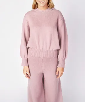 Jersey Cropped Hoodie Mauve