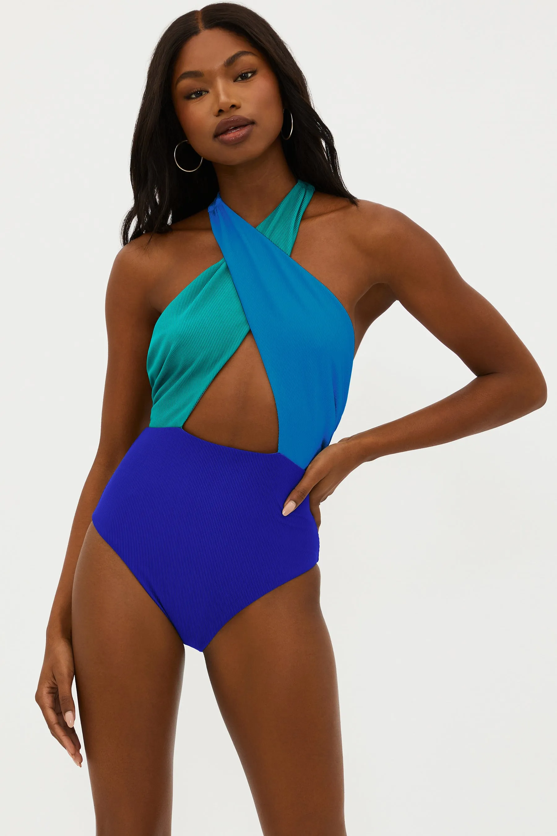 Jessica One Piece Caribbean Sea Colorblock