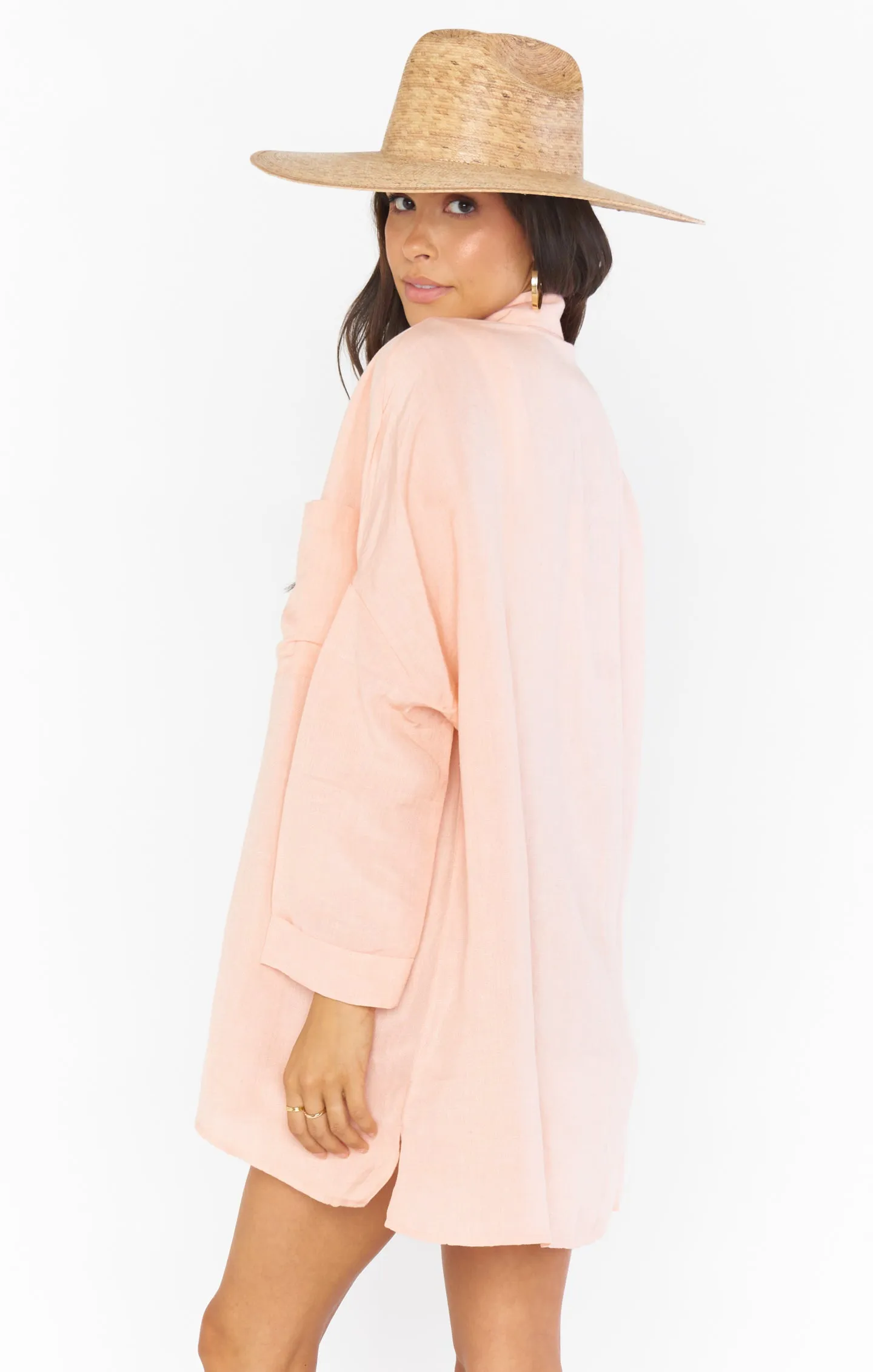 Johns Button Down Shirt ~ Pink Linen