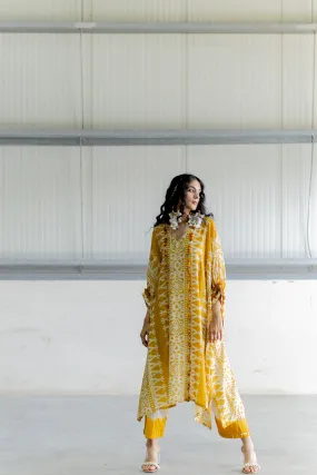 Kai Mustard Kaftan With Pants