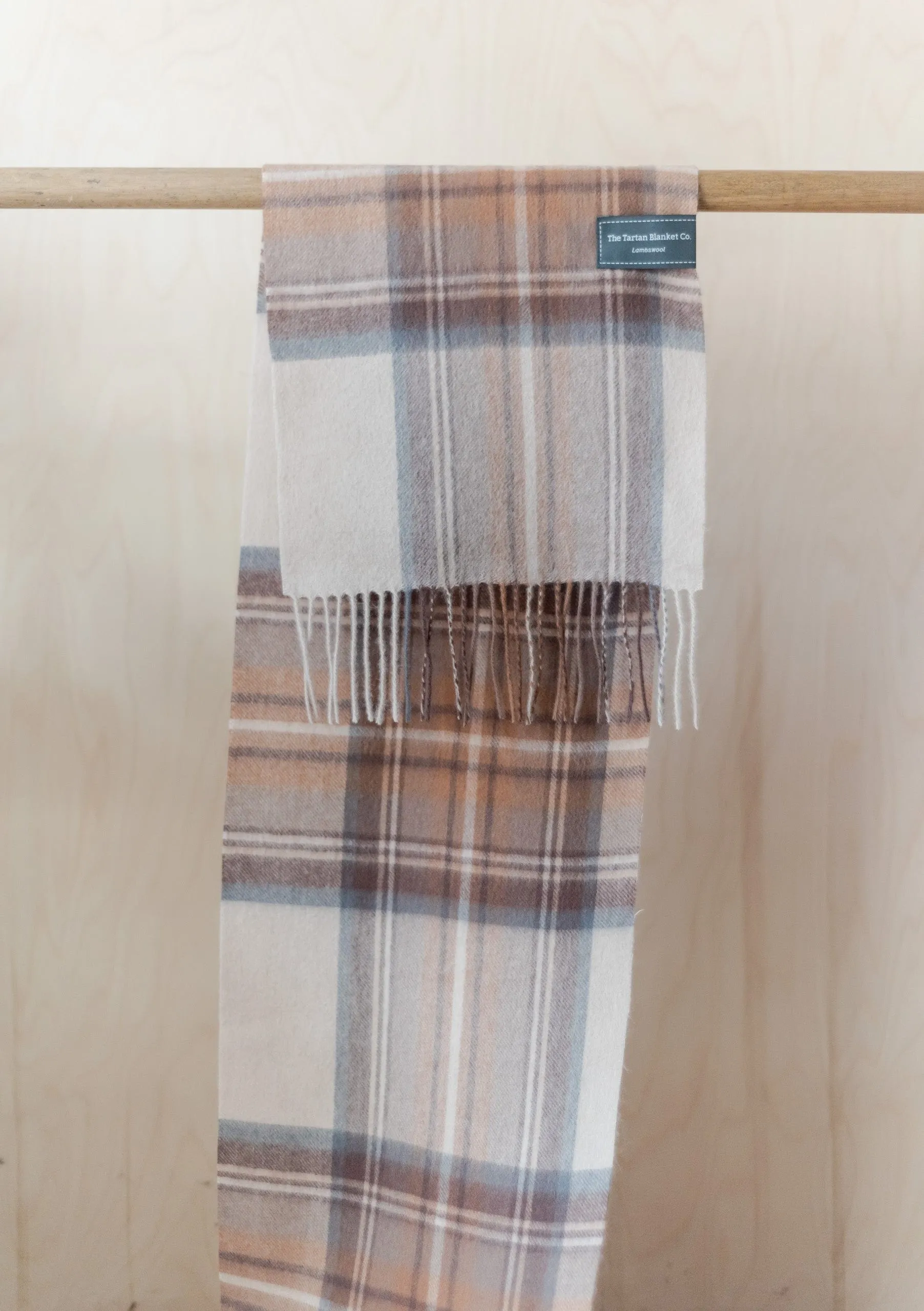 Lambswool Scarf in Stewart Natural Dress Tartan