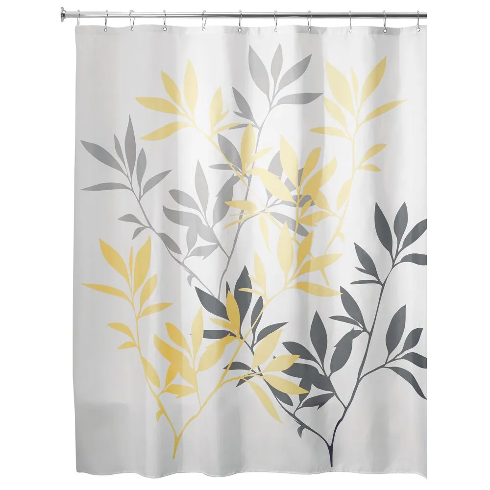 Leaves Shower Curtain Yellow/Gray