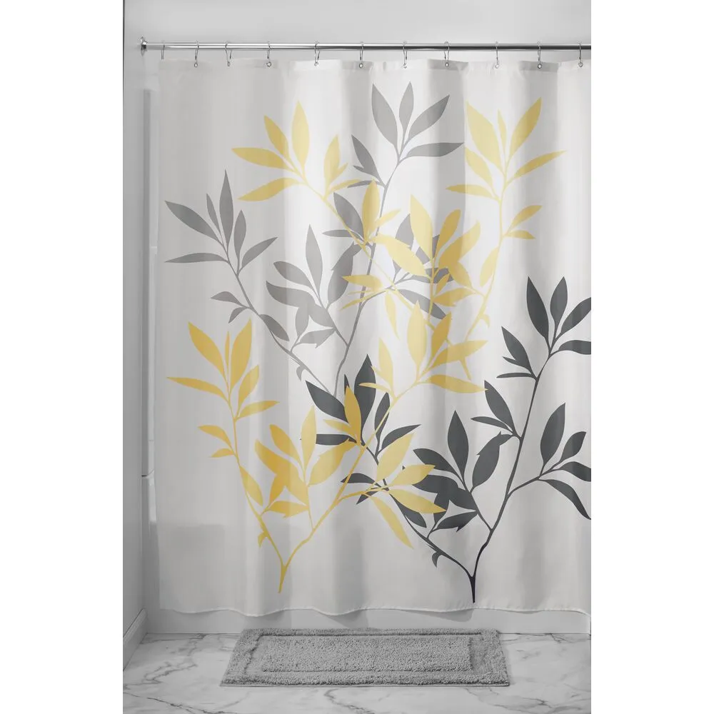 Leaves Shower Curtain Yellow/Gray