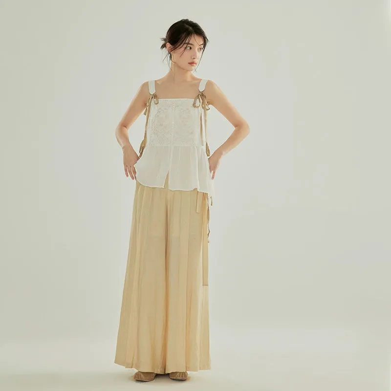 Lian Lian 莲莲 Lotus Lotus Modernized Song Dynasty Daily Wide Leg Trousers