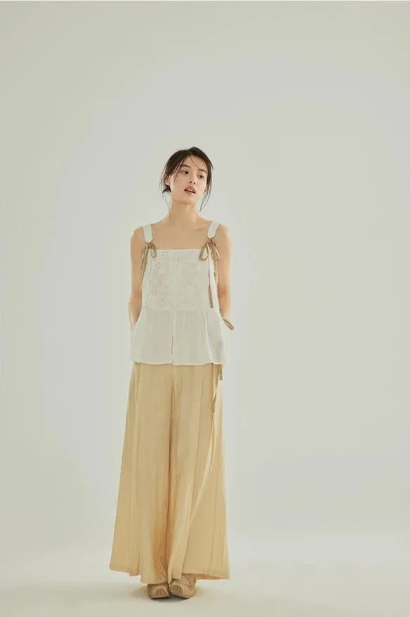 Lian Lian 莲莲 Lotus Lotus Modernized Song Dynasty Daily Wide Leg Trousers