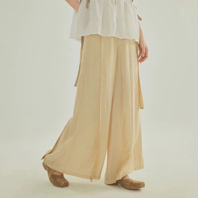 Lian Lian 莲莲 Lotus Lotus Modernized Song Dynasty Daily Wide Leg Trousers