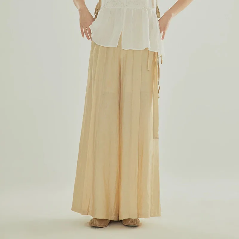 Lian Lian 莲莲 Lotus Lotus Modernized Song Dynasty Daily Wide Leg Trousers