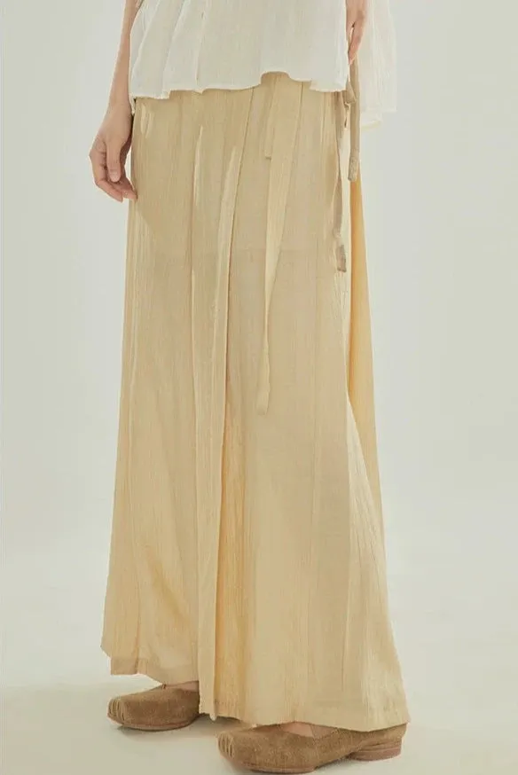 Lian Lian 莲莲 Lotus Lotus Modernized Song Dynasty Daily Wide Leg Trousers