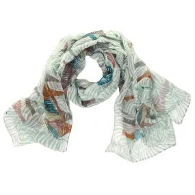 Lightweight Zebra Print Scarf Shawl Wrap - Green