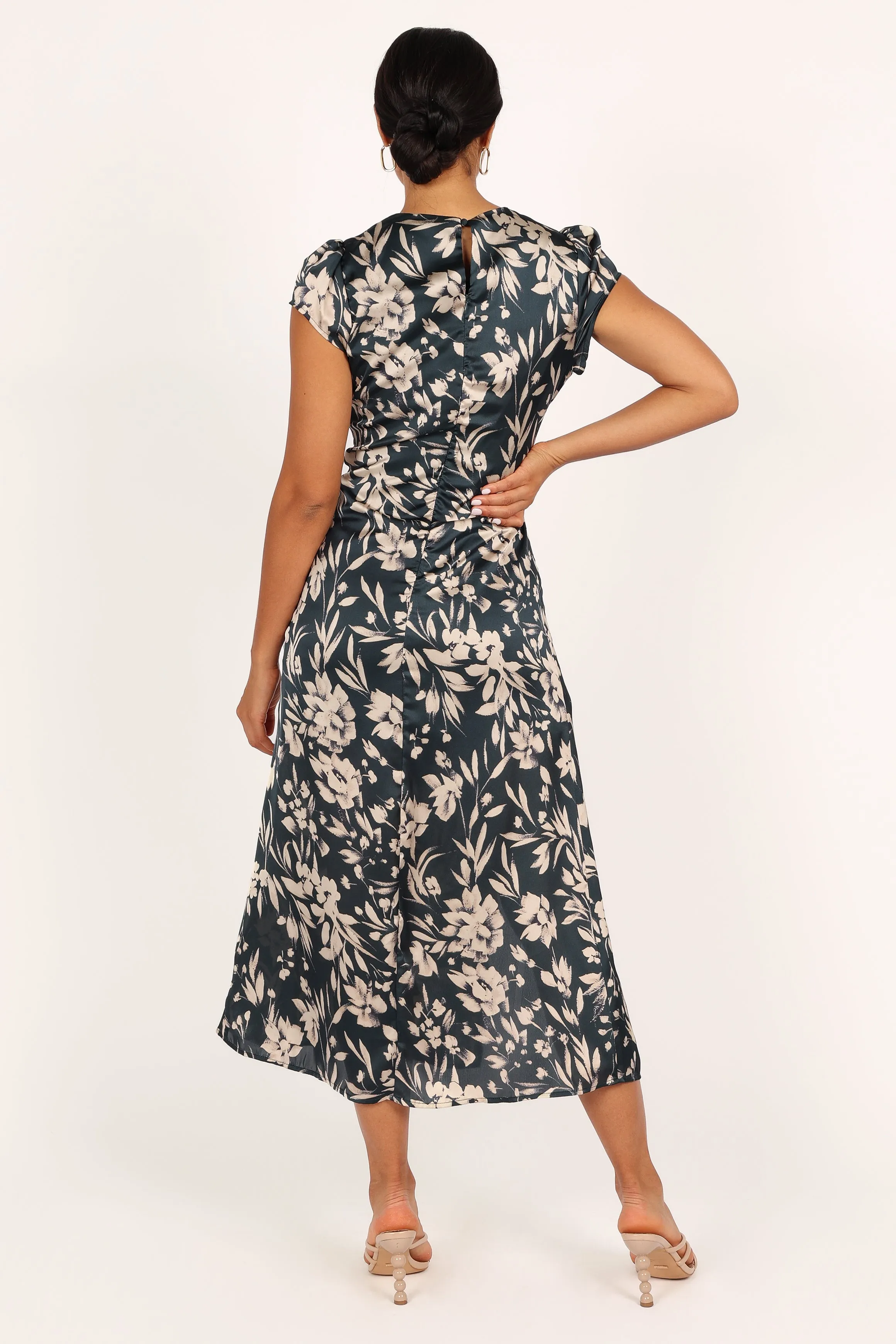 Lisbeth Midi Dress - Green Floral