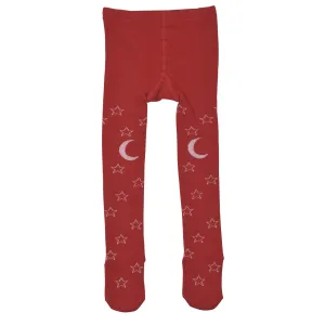 Little Wings Baby Girl Red Starry Night Tights