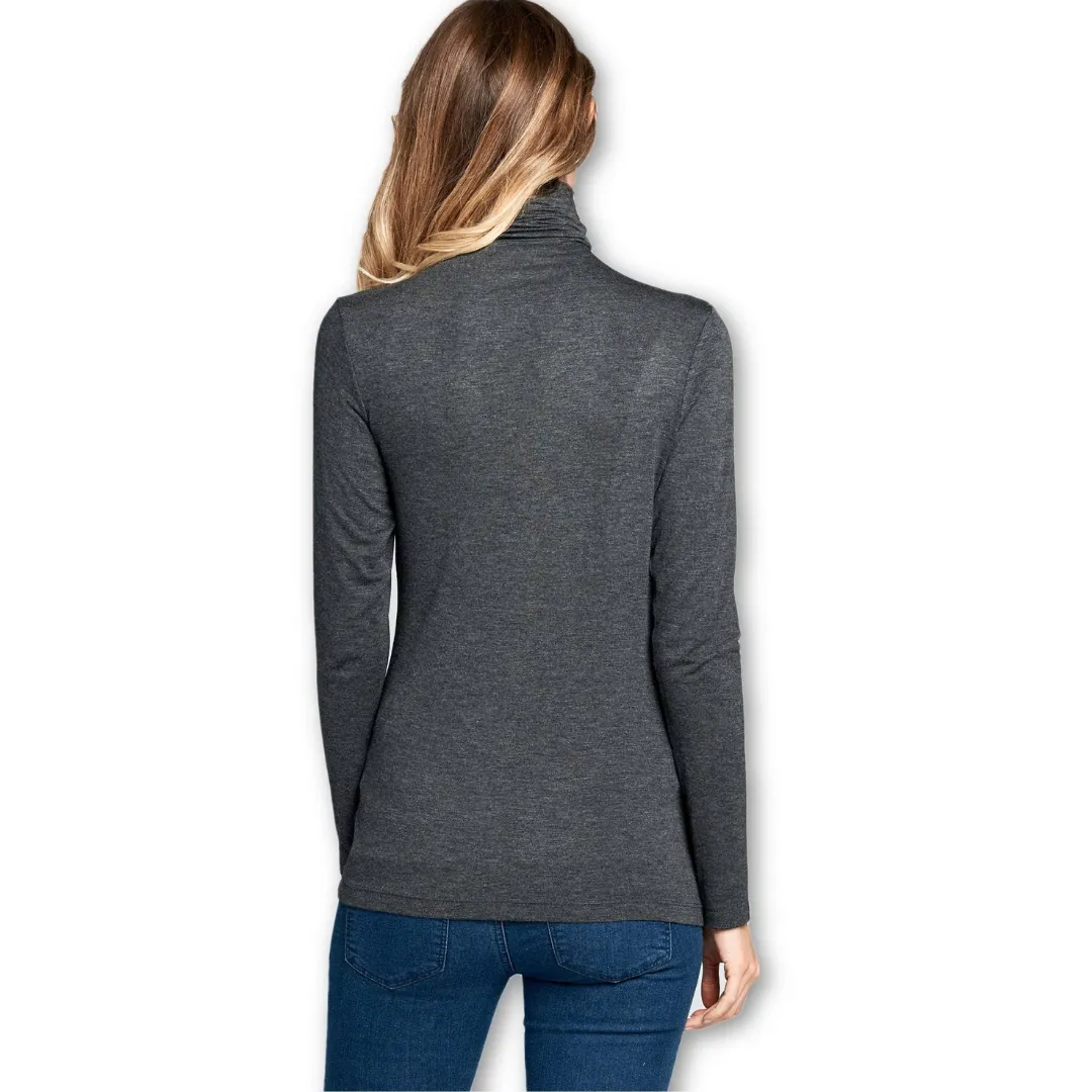 Long Sleeve Turtleneck Sweater - Grey