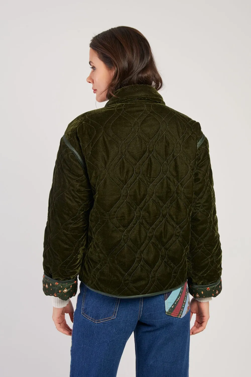 Loraine Embroidered Jacket Khaki