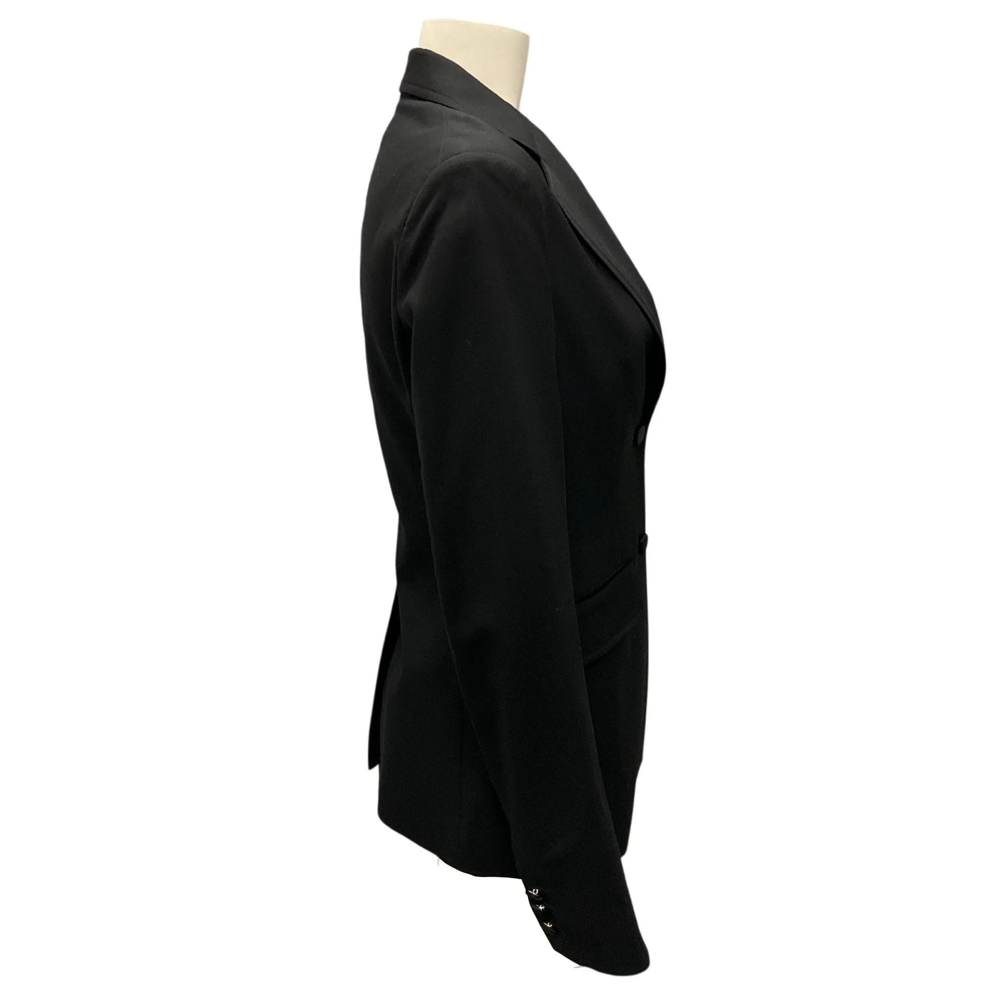 Louis Vuitton Black Silk Trimmed Two-Button Wool Blazer