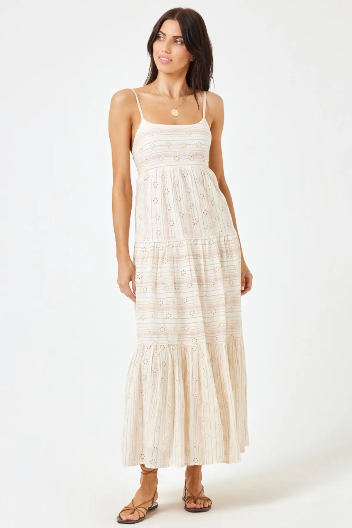 L*SPACE - EYELET SANTORINI DRESS