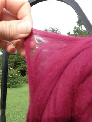 Luxurious Burgundy Wine Wool Top Roving